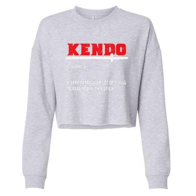 Kendo (Noun) A Very Particular Set Of Skills To Beat You Cropped Pullover Crew