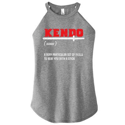 Kendo (Noun) A Very Particular Set Of Skills To Beat You Women's Perfect Tri Rocker Tank