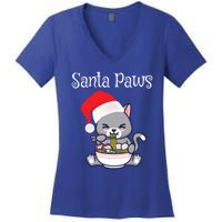 Kawaii Neko Anime Ra Santa Paws Cute Gift Women's V-Neck T-Shirt