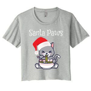 Kawaii Neko Anime Ra Santa Paws Cute Gift Women's Crop Top Tee