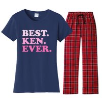 Ken Name Best Ken Ever Vintage Groovy Funny Women's Flannel Pajama Set