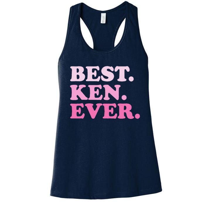 Ken Name Best Ken Ever Vintage Groovy Funny Women's Racerback Tank