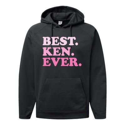 Ken Name Best Ken Ever Vintage Performance Fleece Hoodie