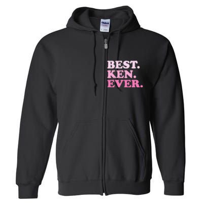 Ken Name Best Ken Ever Vintage Full Zip Hoodie