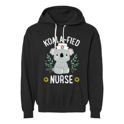 KoalaFied Nurse Cute Koala Bear Lover Sunflower Garment-Dyed Fleece Hoodie