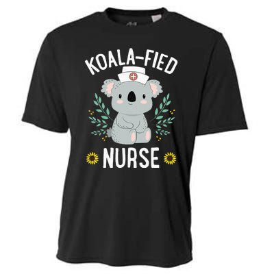 KoalaFied Nurse Cute Koala Bear Lover Sunflower Cooling Performance Crew T-Shirt