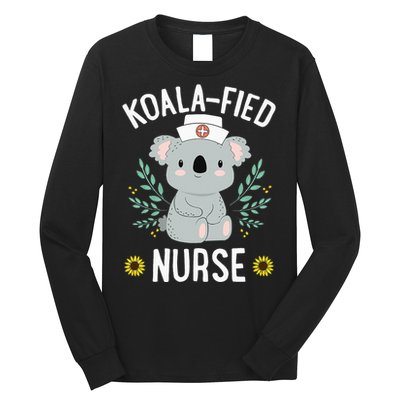 KoalaFied Nurse Cute Koala Bear Lover Sunflower Long Sleeve Shirt