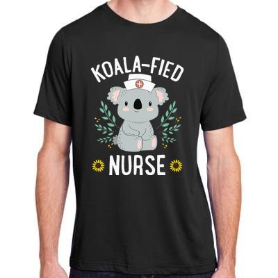 KoalaFied Nurse Cute Koala Bear Lover Sunflower Adult ChromaSoft Performance T-Shirt