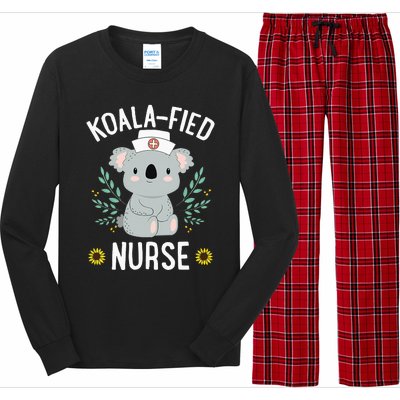 KoalaFied Nurse Cute Koala Bear Lover Sunflower Long Sleeve Pajama Set