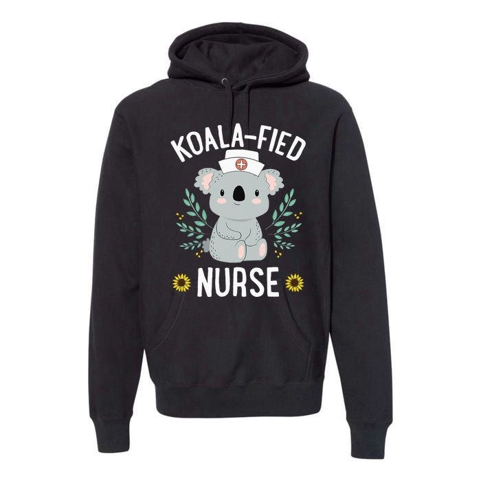 KoalaFied Nurse Cute Koala Bear Lover Sunflower Premium Hoodie