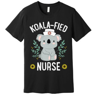 KoalaFied Nurse Cute Koala Bear Lover Sunflower Premium T-Shirt