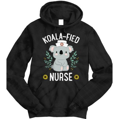 KoalaFied Nurse Cute Koala Bear Lover Sunflower Tie Dye Hoodie