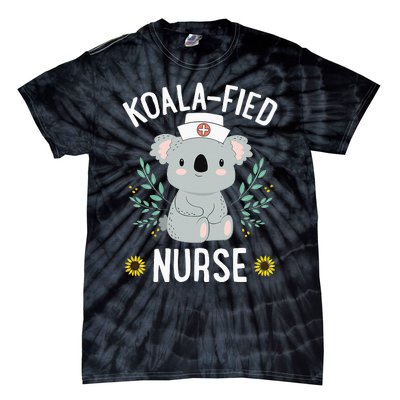 KoalaFied Nurse Cute Koala Bear Lover Sunflower Tie-Dye T-Shirt