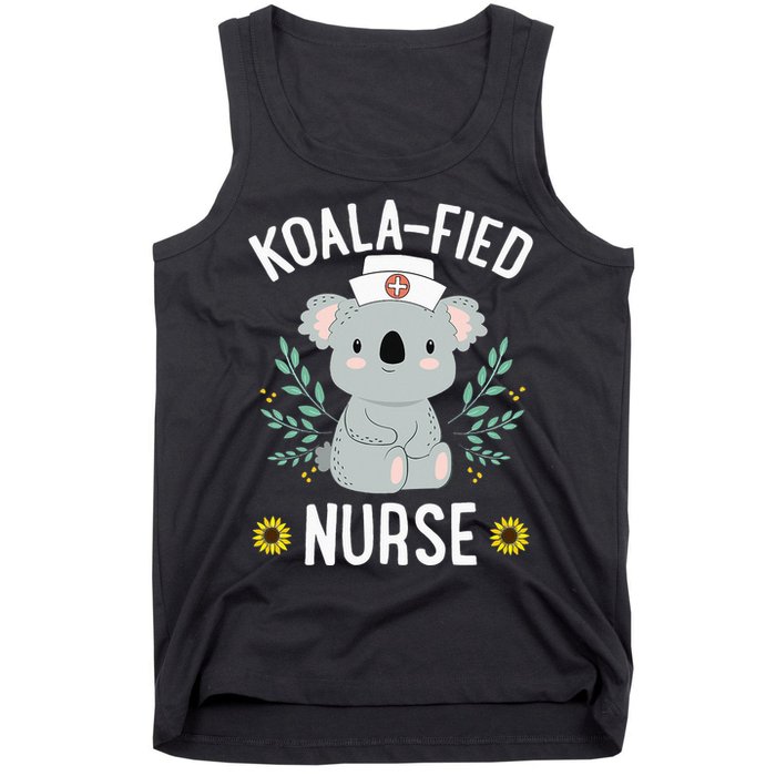 KoalaFied Nurse Cute Koala Bear Lover Sunflower Tank Top