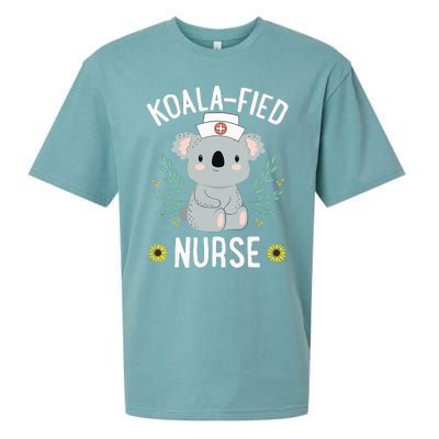 KoalaFied Nurse Cute Koala Bear Lover Sunflower Sueded Cloud Jersey T-Shirt