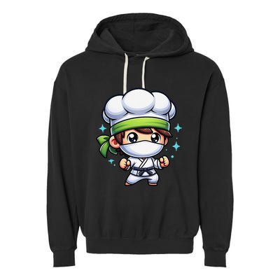 Kitchen Ninja Chef Cook Ninja Garment-Dyed Fleece Hoodie