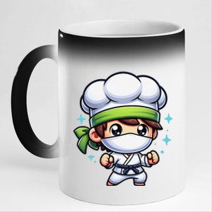 Kitchen Ninja Chef Cook Ninja 11oz Black Color Changing Mug