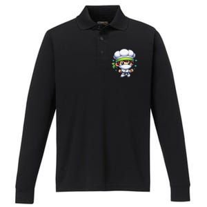 Kitchen Ninja Chef Cook Ninja Performance Long Sleeve Polo