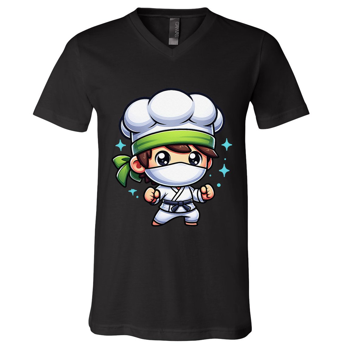 Kitchen Ninja Chef Cook Ninja V-Neck T-Shirt