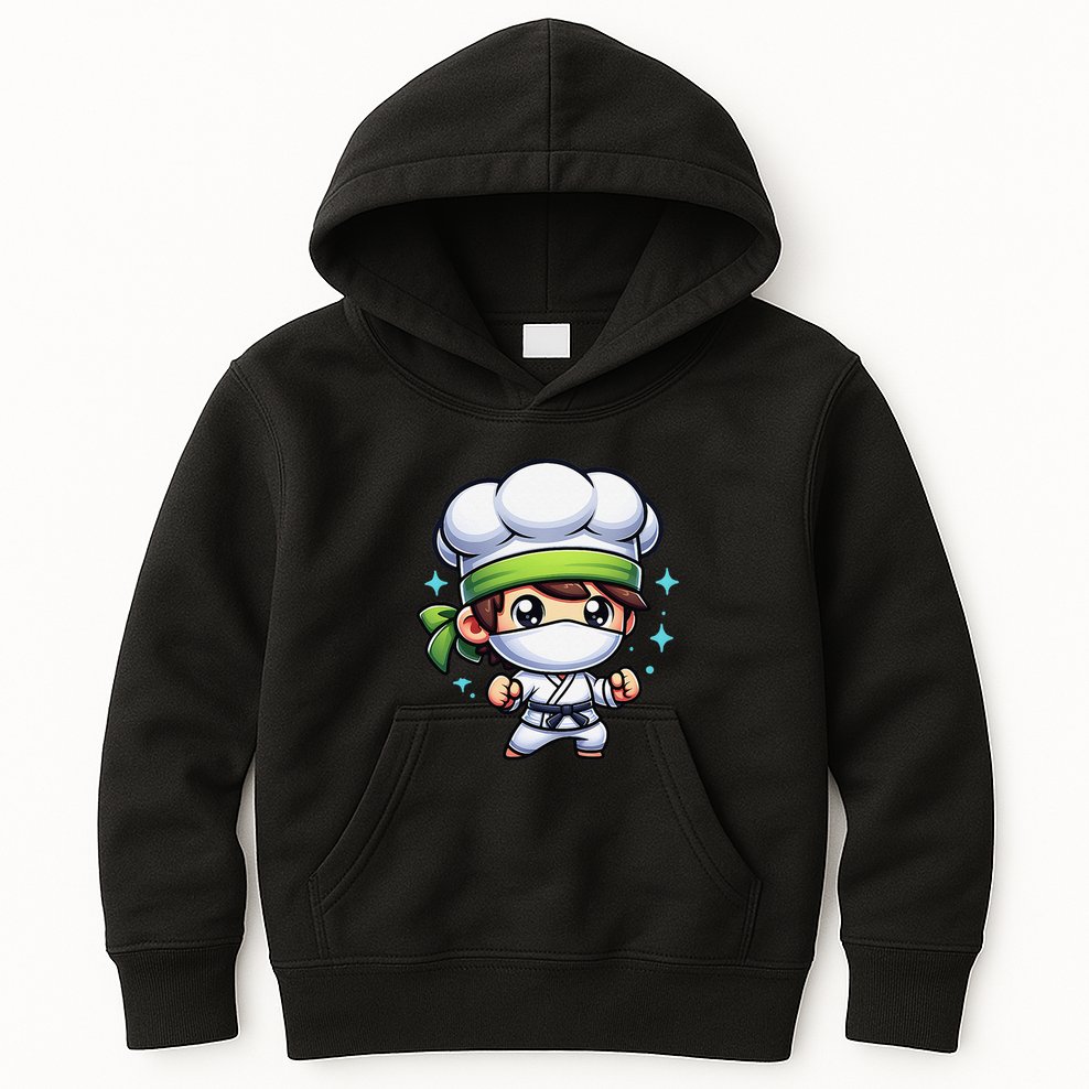 Kitchen Ninja Chef Cook Ninja Kids Hoodie