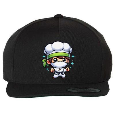 Kitchen Ninja Chef Cook Ninja Wool Snapback Cap