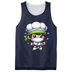 Kitchen Ninja Chef Cook Ninja Mesh Reversible Basketball Jersey Tank