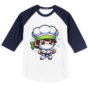 Kitchen Ninja Chef Cook Ninja Baseball Sleeve Shirt