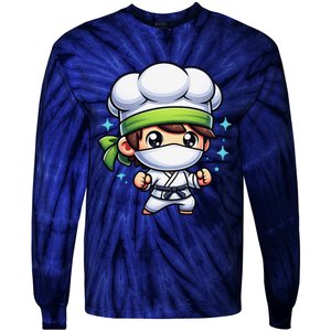 Kitchen Ninja Chef Cook Ninja Tie-Dye Long Sleeve Shirt