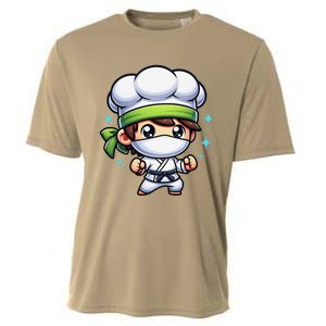 Kitchen Ninja Chef Cook Ninja Cooling Performance Crew T-Shirt