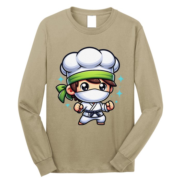 Kitchen Ninja Chef Cook Ninja Long Sleeve Shirt