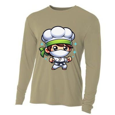 Kitchen Ninja Chef Cook Ninja Cooling Performance Long Sleeve Crew