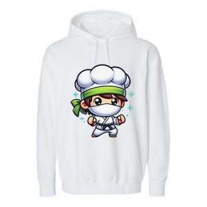 Kitchen Ninja Chef Cook Ninja Garment-Dyed Fleece Hoodie