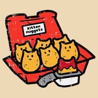 Kitten Nuggets Cute Fast Food Cat Food Lover Zip Tote Bag