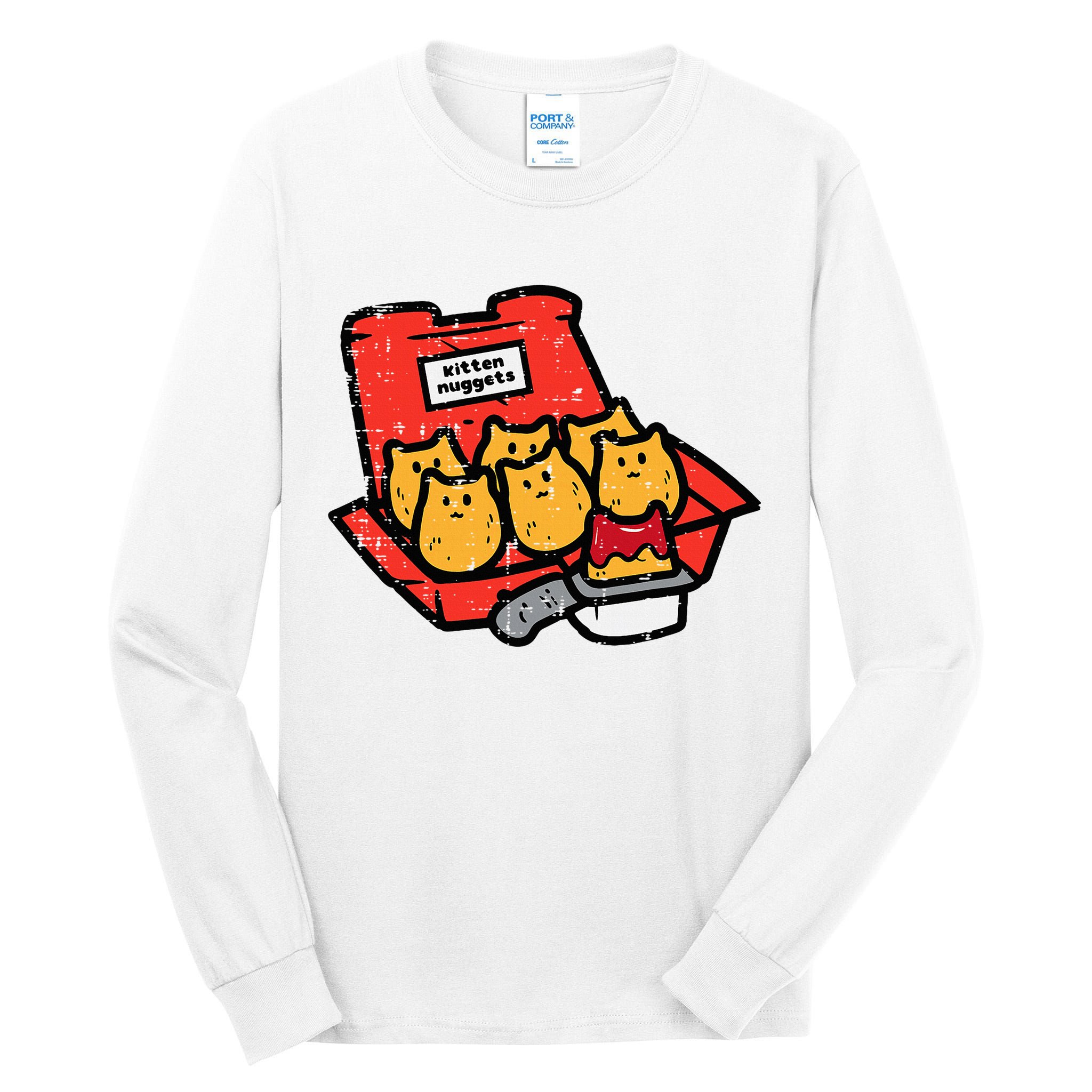 Kitten Nuggets Cute Fast Food Cat Food Lover Tall Long Sleeve T-Shirt