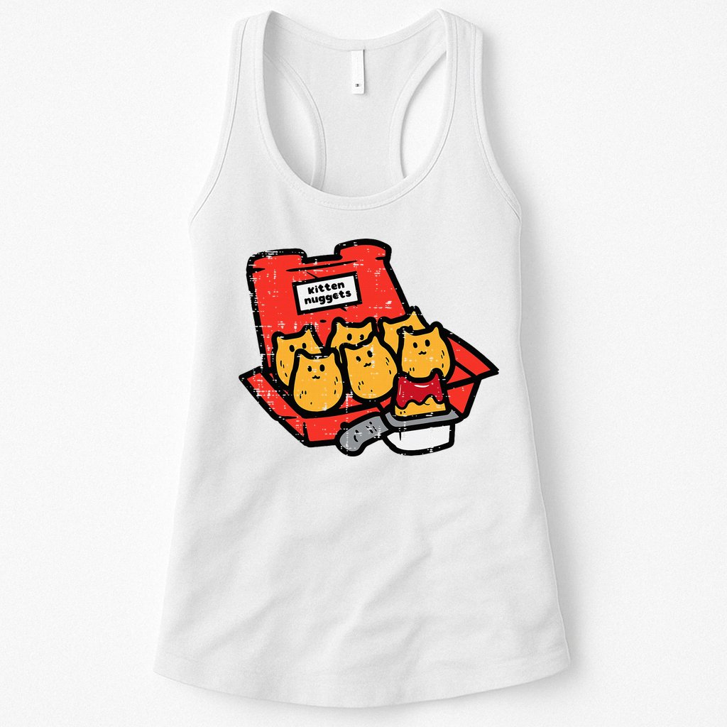 Kitten Nuggets Cute Fast Food Cat Food Lover Womens Tank Top