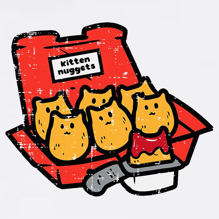 Kitten Nuggets Cute Fast Food Cat Food Lover Womens Tank Top