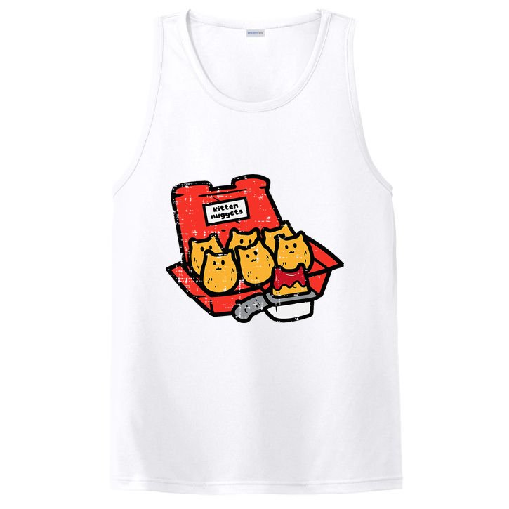 Kitten Nuggets Cute Fast Food Cat Food Lover PosiCharge Competitor Tank