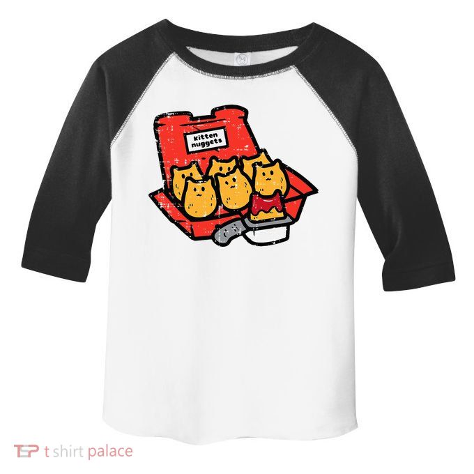 Kitten Nuggets Cute Fast Food Cat Food Lover Toddler Fine Jersey T-Shirt