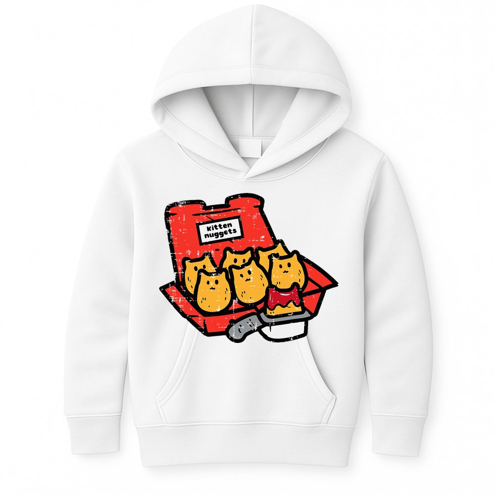 Kitten Nuggets Cute Fast Food Cat Food Lover Kids Hoodie