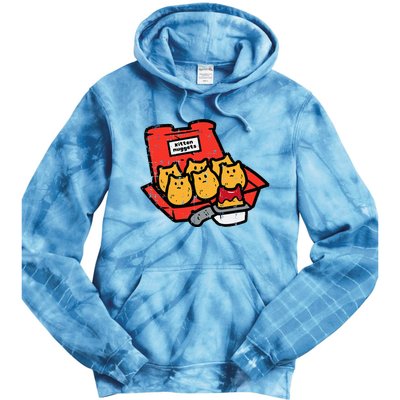 Kitten Nuggets Cute Fast Food Cat Food Lover Tie Dye Hoodie