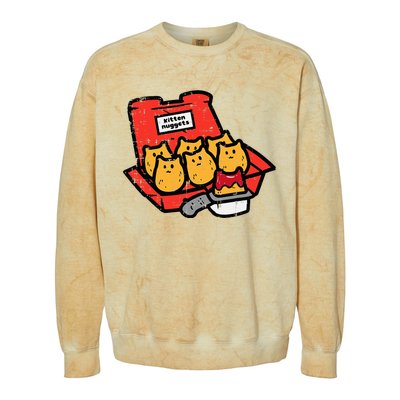 Kitten Nuggets Cute Fast Food Cat Food Lover Colorblast Crewneck Sweatshirt