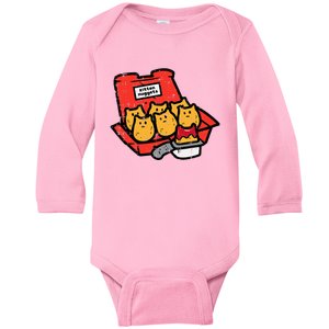 Kitten Nuggets Cute Fast Food Cat Food Lover Baby Long Sleeve Bodysuit