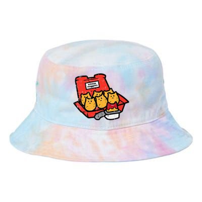 Kitten Nuggets Cute Fast Food Cat Food Lover Tie Dye Newport Bucket Hat