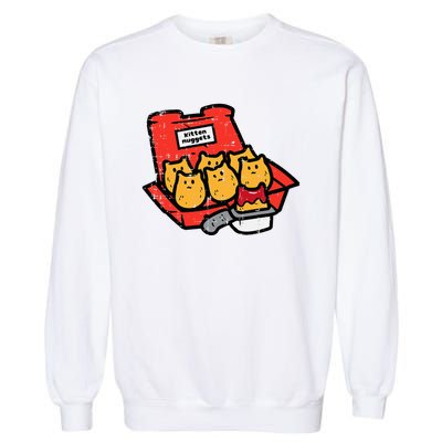 Kitten Nuggets Cute Fast Food Cat Food Lover Garment-Dyed Sweatshirt