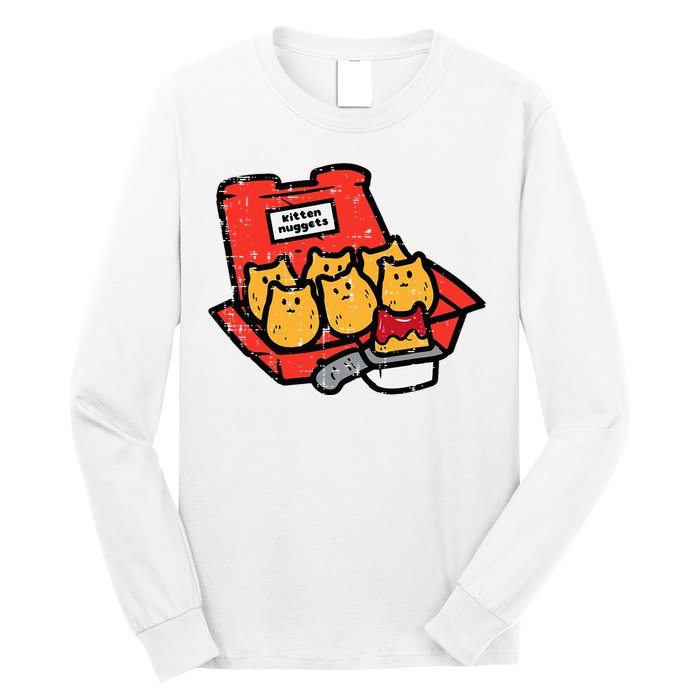 Kitten Nuggets Cute Fast Food Cat Food Lover Long Sleeve Shirt