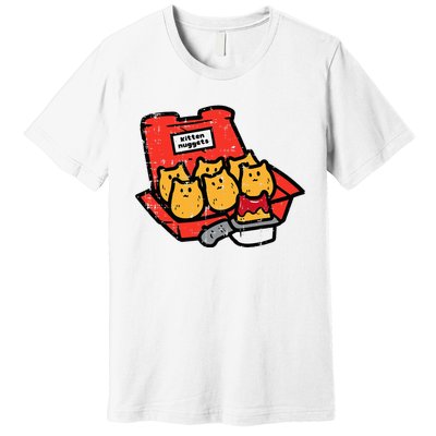 Kitten Nuggets Cute Fast Food Cat Food Lover Premium T-Shirt