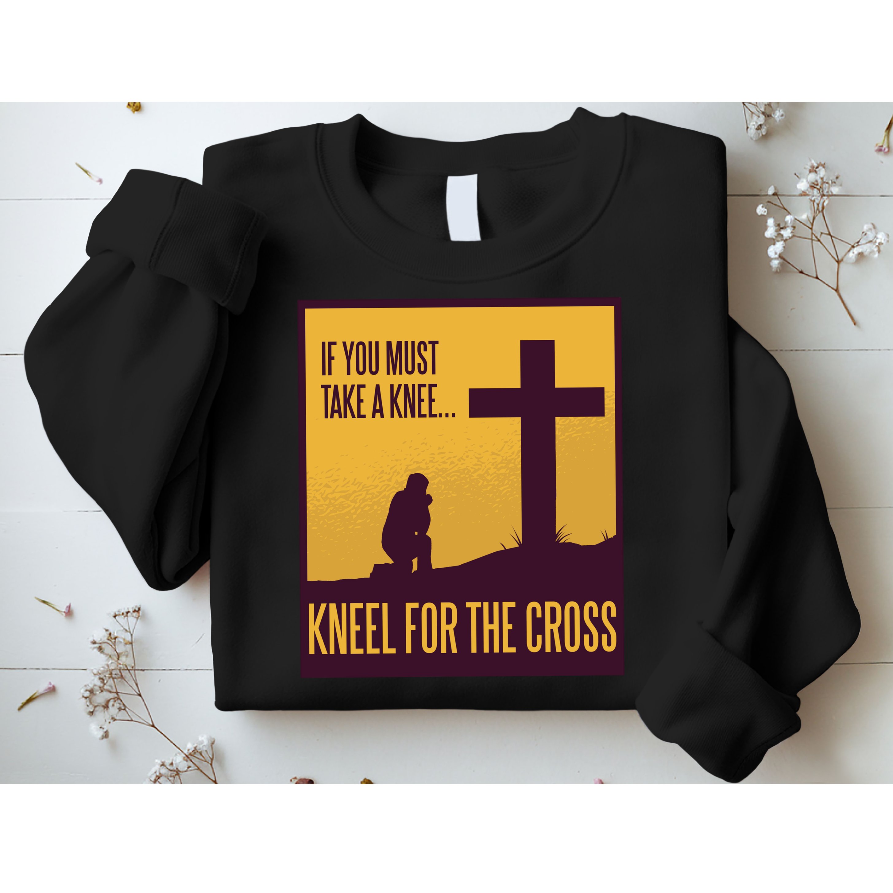 Kneel For The Cross Christian Sweatshirt