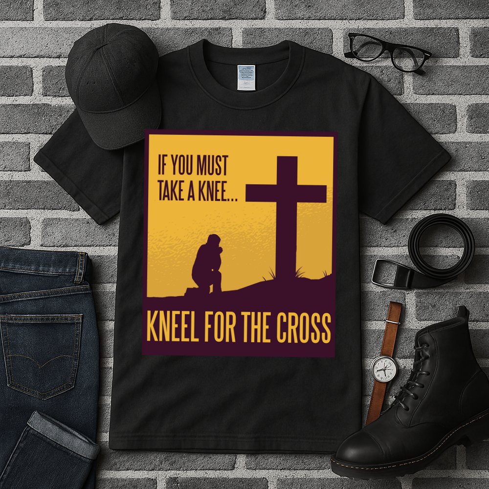 Kneel For The Cross Christian Tall T-Shirt