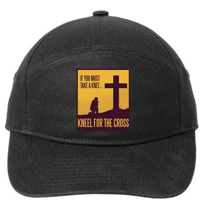 Kneel For The Cross Christian 7-Panel Snapback Hat