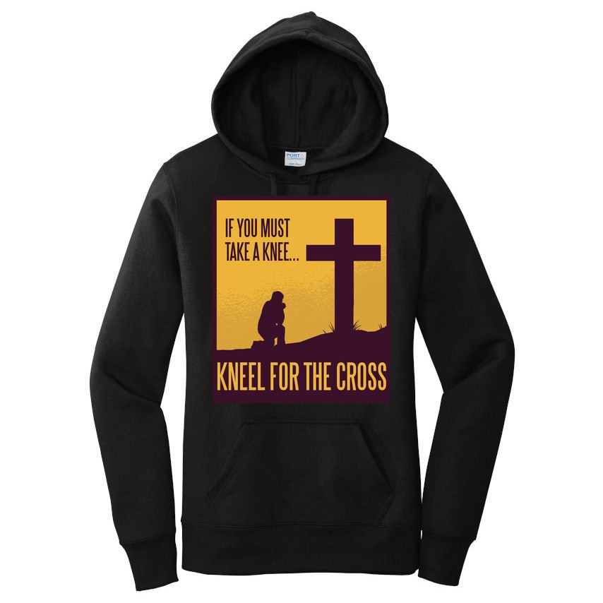 Kneel For The Cross Christian Women's Pullover Hoodie